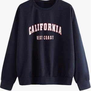 California West Coast Navy Crew Neck